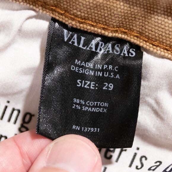 Valabasas Carpenter Stacked Flared Splatter Distressed Brown Jeans Men's 31x35 - Picture 4 of 8